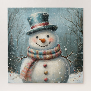 grillige sneeuwpop legpuzzel