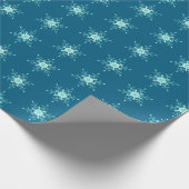 Grillige Sneeuwvlok Patroon Cadeaupapier (Hoek)