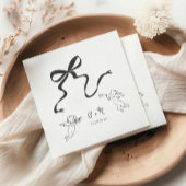 Grillige strik bruiloft servet