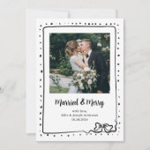 grillige strik | Foto Getrouwd en vrolijk Pas getr Feestdagenkaart (Voorkant)