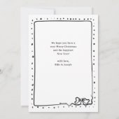 grillige strik | Foto Getrouwd en vrolijk Pas getr Feestdagenkaart (Achterkant)