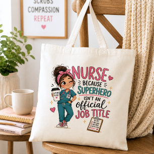 Grillige Superheld Verpleegster Tote Bag