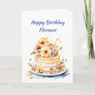 grillige taart   Gefeliciteerd Verjaardag geperson Kaart