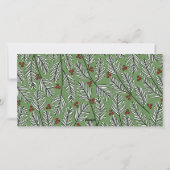 Grillige takken met horizontale foto feestdagenkaart (Achterkant)