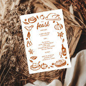 grillige Thanksgiving Friendsgiving HolidayCUSTOM Menu