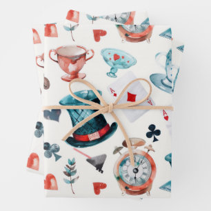 Grillige Thee Tuin Thee Party Patroon Inpakpapier Vel
