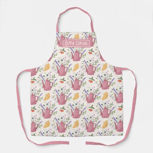 grillige theetijd doedel schort (Voorkant)