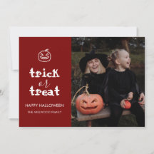 Grillige Trick or Treat Script Halloween-foto