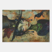 grillige trio heksen decoupage inpakpapier vel (Voorkant 3)