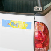 Grillige Tropische Vissen Oceaan Kunst Bumpersticker (Op Truck)