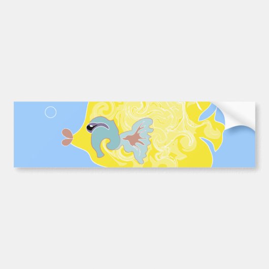Grillige Tropische Vissen Oceaan Kunst Bumpersticker (Voorkant)