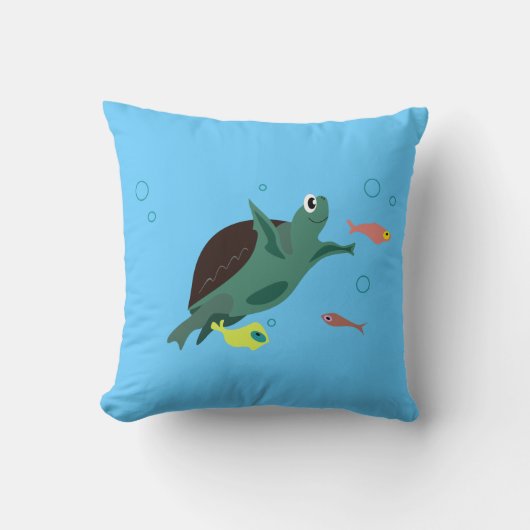Grillige Tropische Vissen Oceaan Kunst Kussen (Voorkant)