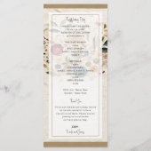 grillige tuin geperste bloemen bohemian bruiloft programma (Achterkant)