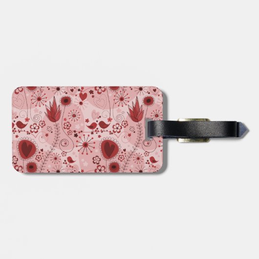 Grillige tuin in rood bagagelabel (Achterkant horizontaal)