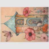 GRILLIGE TUIN SPROOKJESHUIS DECOUPAGE TISSUEPAPIER (Voorkant)