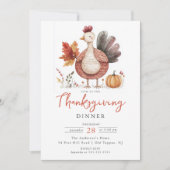 Grillige Turkse Thanksgiving Uitnodiging (Voorkant)