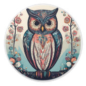grillige uil keramische knop (Voorkant)