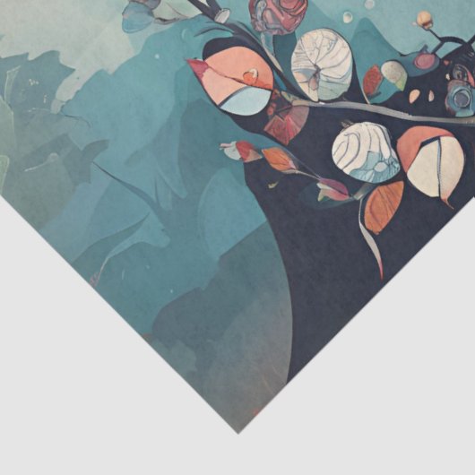 grillige uil tissuepapier (Detail)