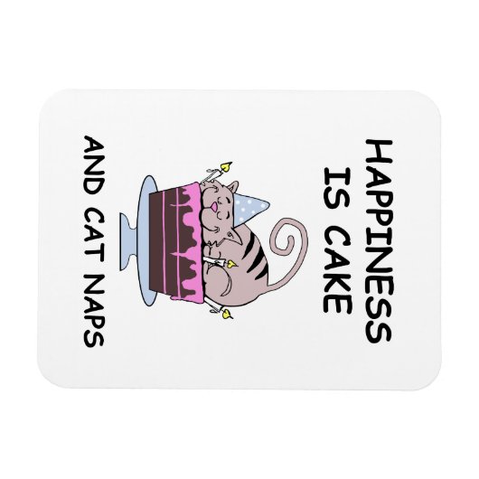 grillige verjaardagskat magneet (Horizontaal)