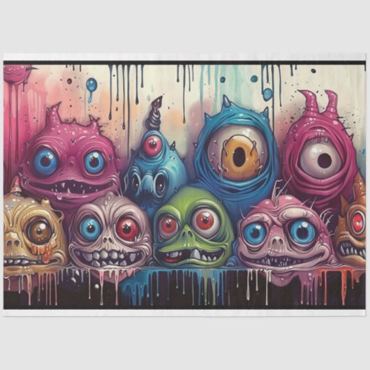 Grillige Vibrant Critters Decoupage Tissuepapier (Voorkant)