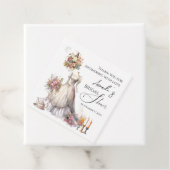 Grillige Victoriaanse Trouwjurk Bruidsdouche Bedankjes Labels (In situ)