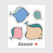 grillige vissen sticker (Vel)