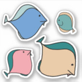 grillige vissen sticker (Voorkant)