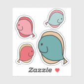 grillige vissen sticker (Vel)