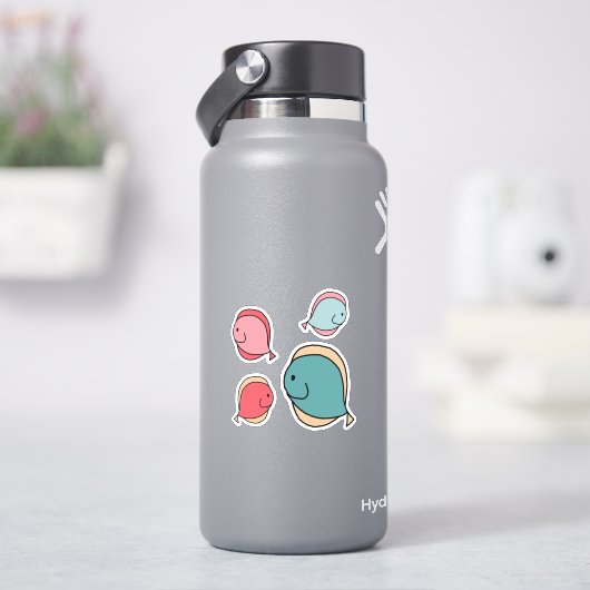 grillige vissen sticker (HydroFlask)