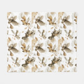 grillige vliegende dieren fleece deken (Voorkant (Horizontaal))
