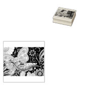 GRILLIGE VLINDER CHOCOLADEERT RUBBER STEMPEL (Gestempeld)