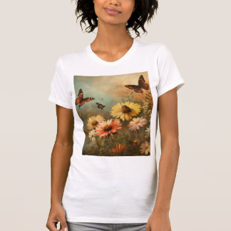 grillige vlindertuin t-shirt