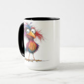 Grillige vogel mok (Voorkant links)
