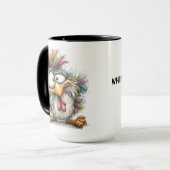 Grillige vogel mok (Voorkant links)