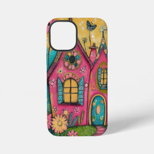 Grillige Volkskunsthuizen iPhone 12 Mini Hoesje