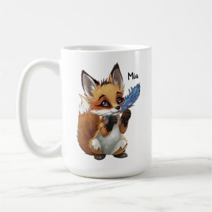 Grillige Vos met een Veer Koffiemok