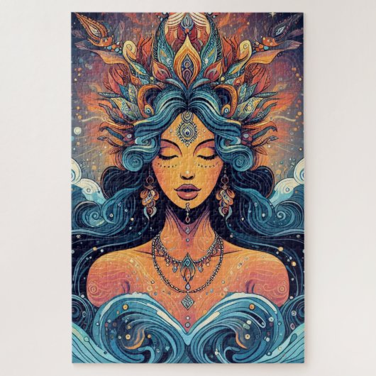 grillige vrouwen legpuzzel (Verticaal)