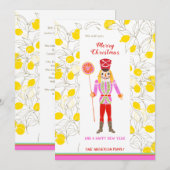 Grillige Waterverf Notenkraker Houdt van Citroenen Feestdagenkaart (Voorkant / Achterkant)