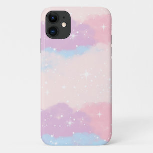 grillige Waterverf veelkleurige zachte pastelwolk iPhone 11 Hoesje
