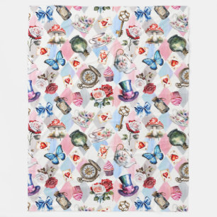 Grillige Waterverf- Victoriaanse Fantasiepatroon Fleece Deken