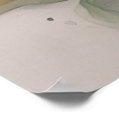 Grillige Waterverf Vogel Bloemenkunst  Poster (Hoek)