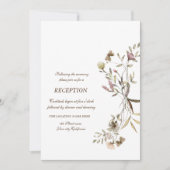 Grillige Waterverf Wilde Bloemen Ontvangst Kaart (Voorkant)