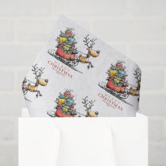 Grillige Whimsical Rendier Kerstmis Tissuepapier