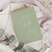 grillige wijze groen klein menselijk Baby shower Kaart