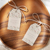 Grillige Wilde Bloem Florale Aangepaste Bruidsfees Cadeaulabel