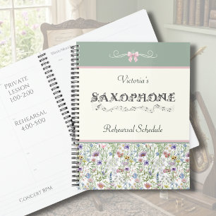 Grillige Wilde Bloem Saxofoon Oefenschema Planner