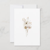 Grillige Wilde Bloemen Menu Keuze RSVP Kaart (Achterkant)