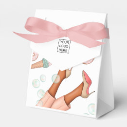 Grillige zakelijke voedselcatering dame gunst doos bedankdoosjes