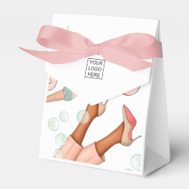 Grillige zakelijke voedselcatering dame gunst doos bedankdoosjes