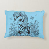 Grillige Zebra Accent Kussen (Achterkant)